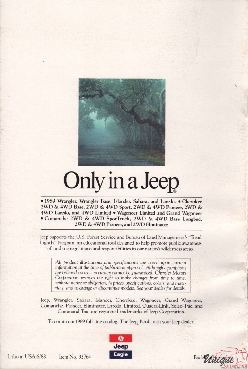 1989 Jeep Brochure Page 9